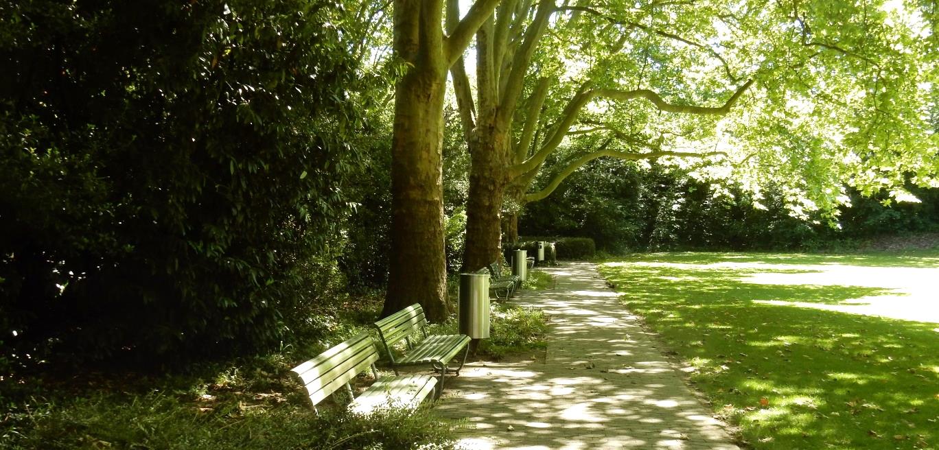 Parkbänke im Sihlhölzlipark